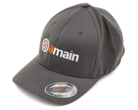 AMain FlexFit Hat w/Gears Logo (Dark Grey) (XL/2XL)